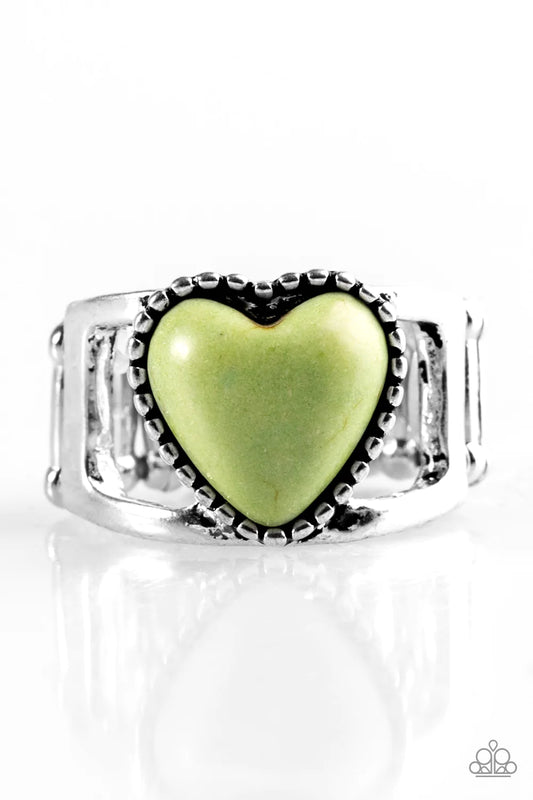 Paparazzi Ring ~ Rule With Your Heart - Green
