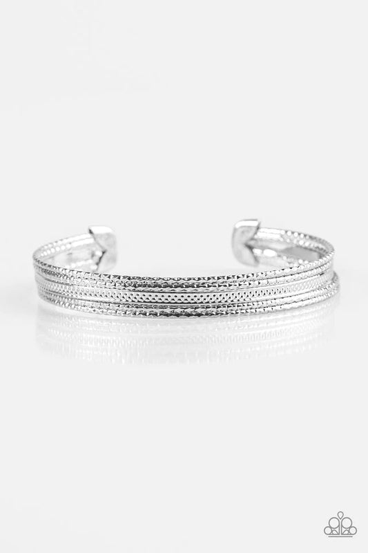 Pulsera Paparazzi ~ Alta Costura - Plata