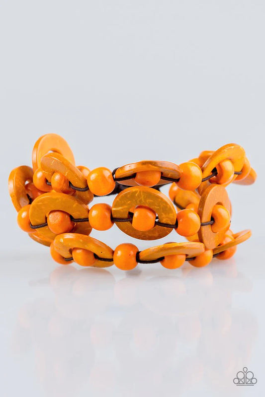 Pulsera Paparazzi ~ Cancun Catch - Naranja