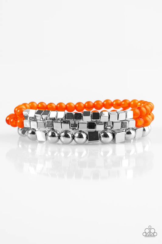 Pulsera Paparazzi ~ Take Shape - Naranja