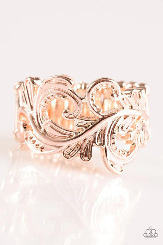Paparazzi Ring ~ The World Is VINE! - Rose Gold