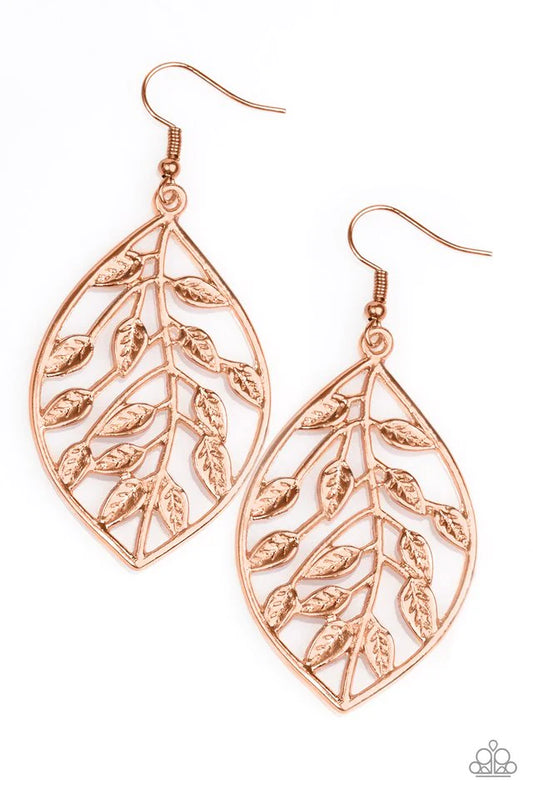 Paparazzi Earring ~ Lay It On The VINE - Copper