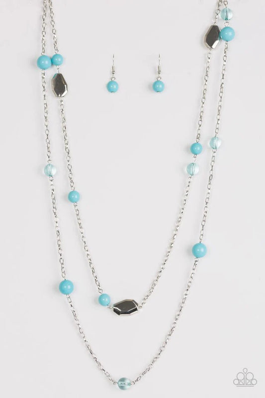 Paparazzi Necklace ~ Hitting A GLOW Point - Blue