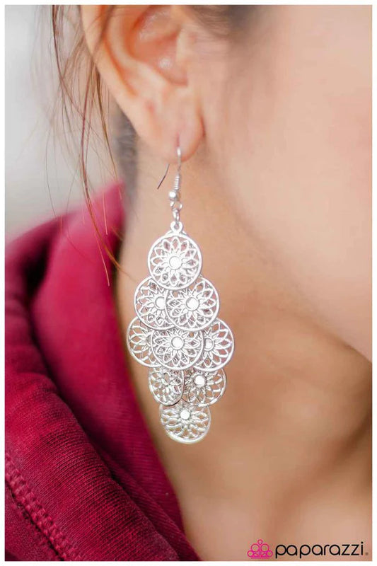 Paparazzi Earring ~ Every Little Bit Helps - Silver