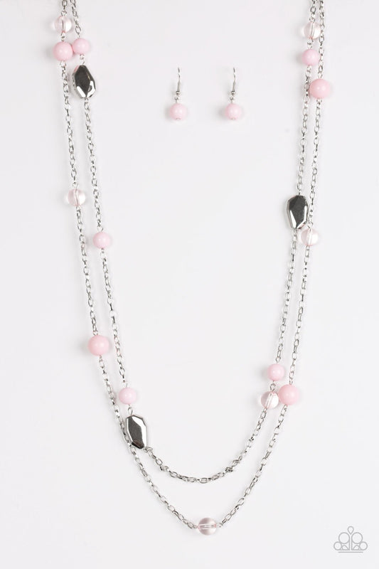 Paparazzi Necklace ~ Hitting A GLOW Point - Pink