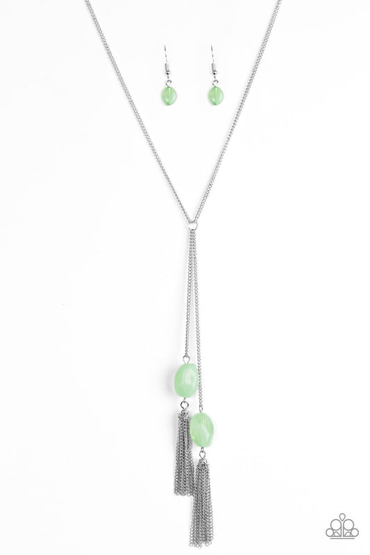 Paparazzi Necklace ~ GLOW Your Roll - Green