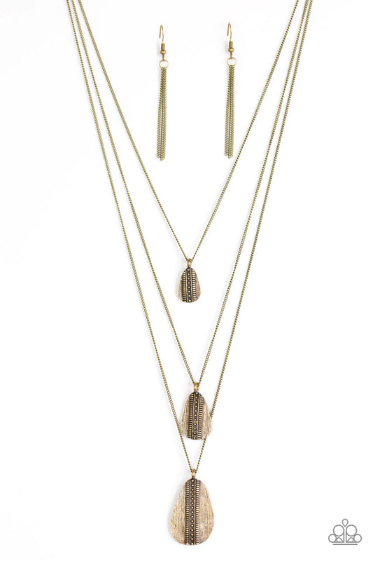 Paparazzi Necklace ~ Sonoran Storm - Brass