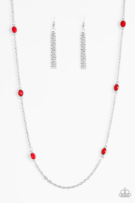 Paparazzi Necklace ~ In Season - Red