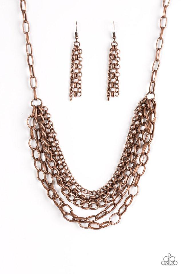 Paparazzi Necklace ~ Word On The Street - Copper