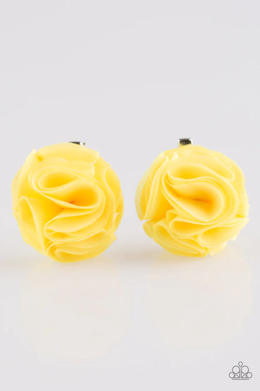 Accesorios para el cabello de Paparazzi ~ Last BUD Not Least - Amarillo