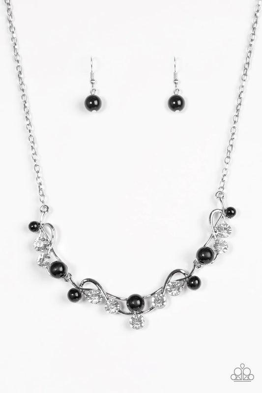 Paparazzi Necklace ~ Tie The Knot - Black