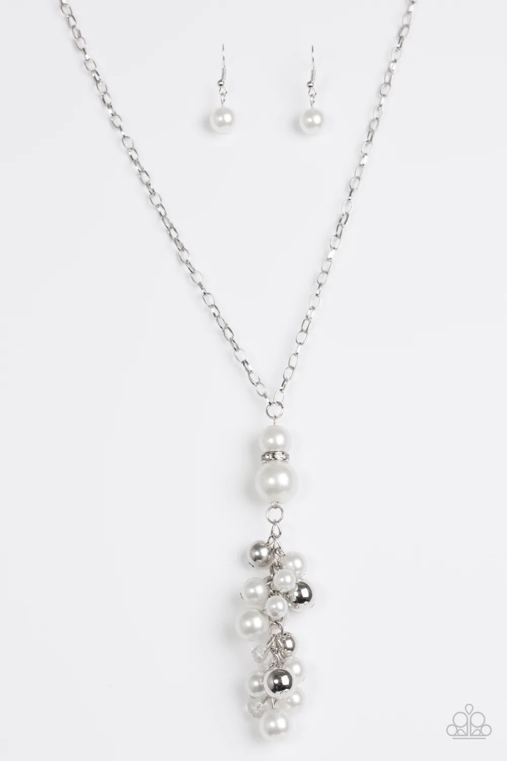 Paparazzi Necklace ~ BALLROOM For Rent - White