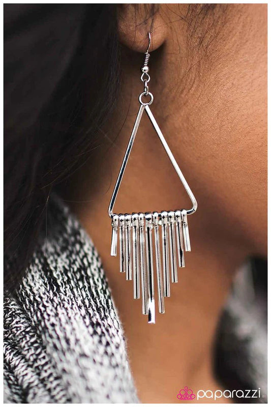 Paparazzi Earring ~ Spoke Too Soon - Silver