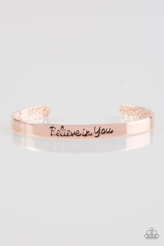 Paparazzi Bracelet ~ Always Believe - Rose Gold