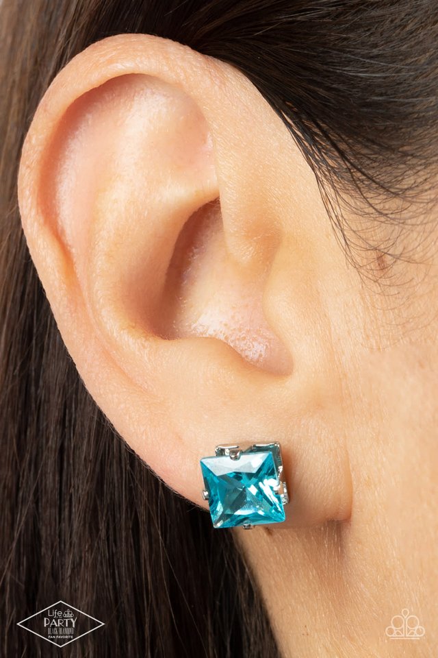 Girls Will Be Girls - Blue - Paparazzi Earring Image
