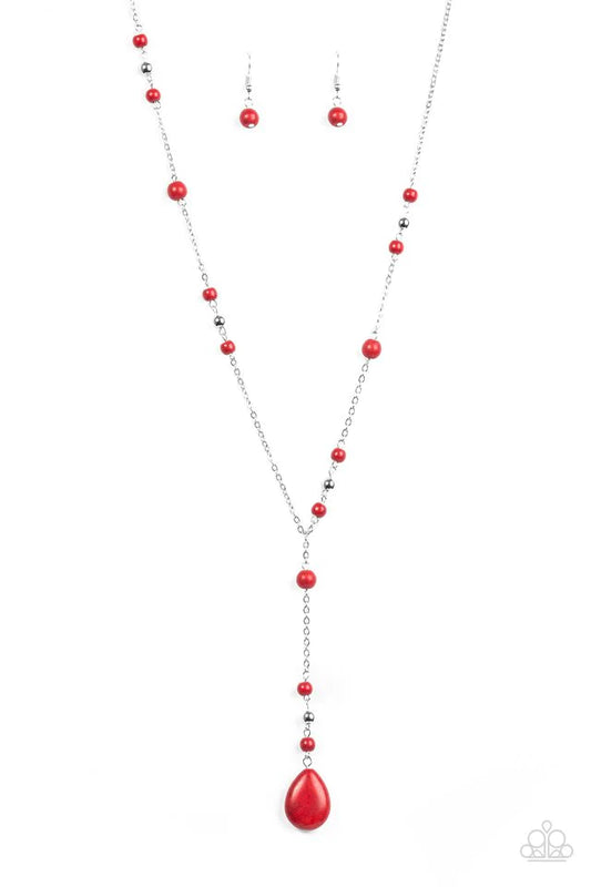 Paparazzi Necklace ~ Modern Mountaineer - Red