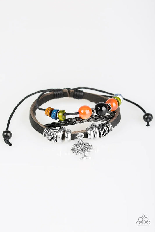 Pulsera Paparazzi ~ Árbol de la vida - Negro