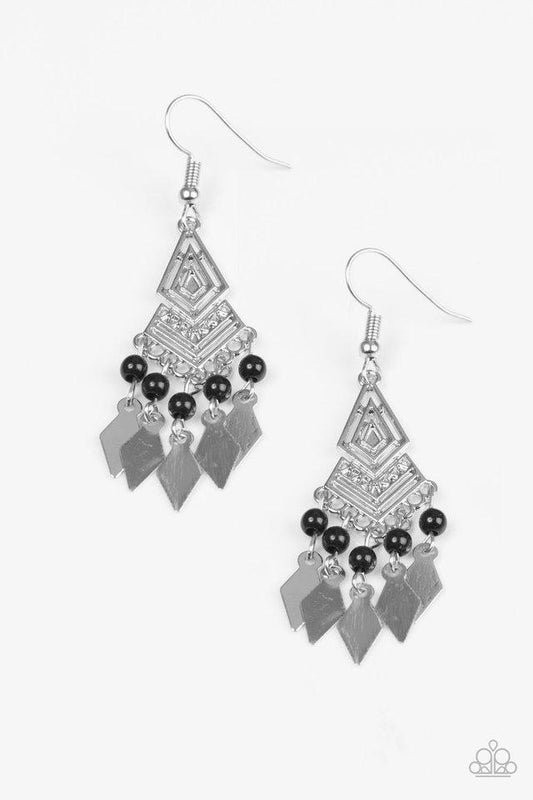 Paparazzi Earring ~ Island Import - Black