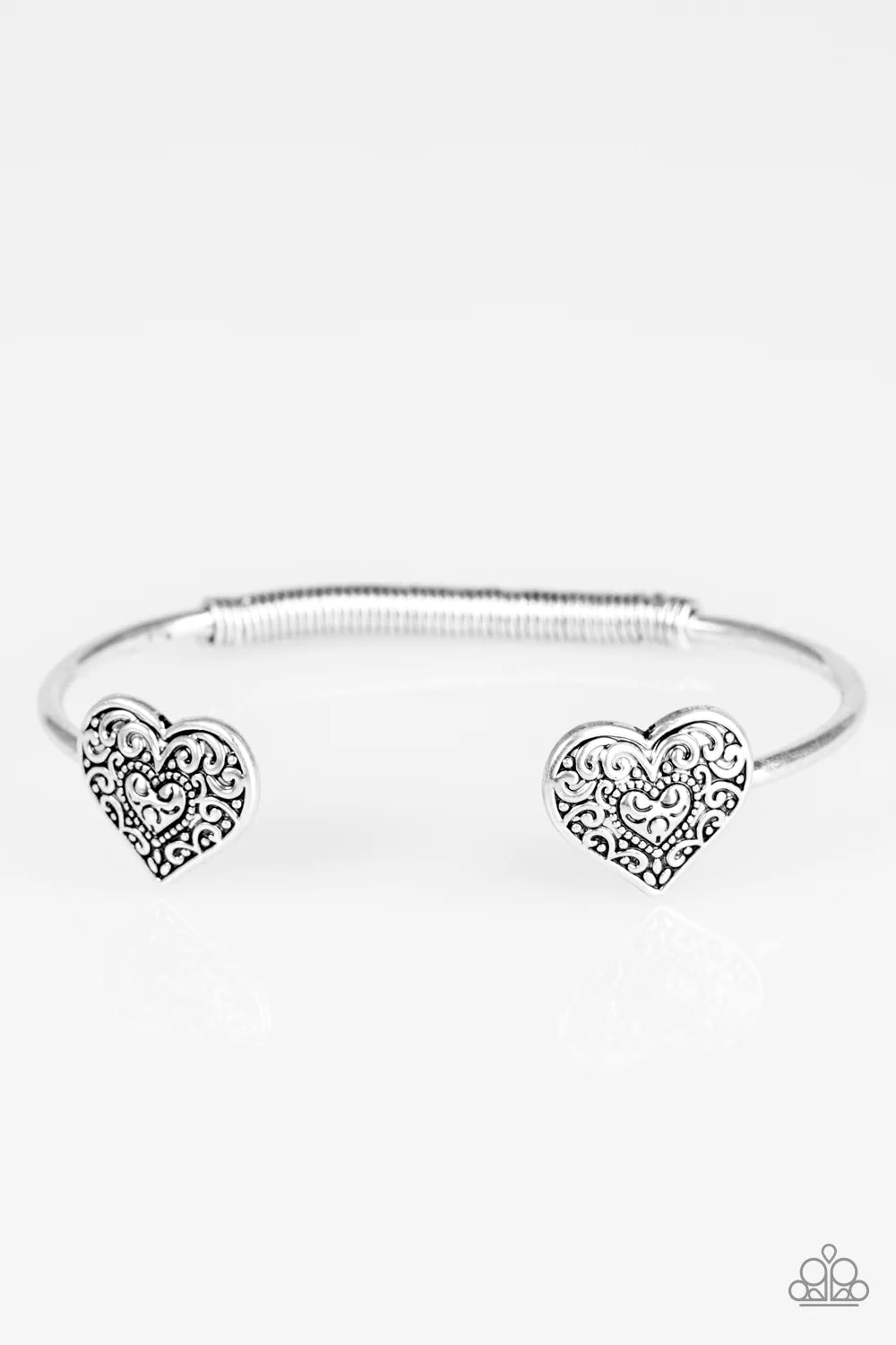 Paparazzi Bracelet ~ Tenderhearted - Silver