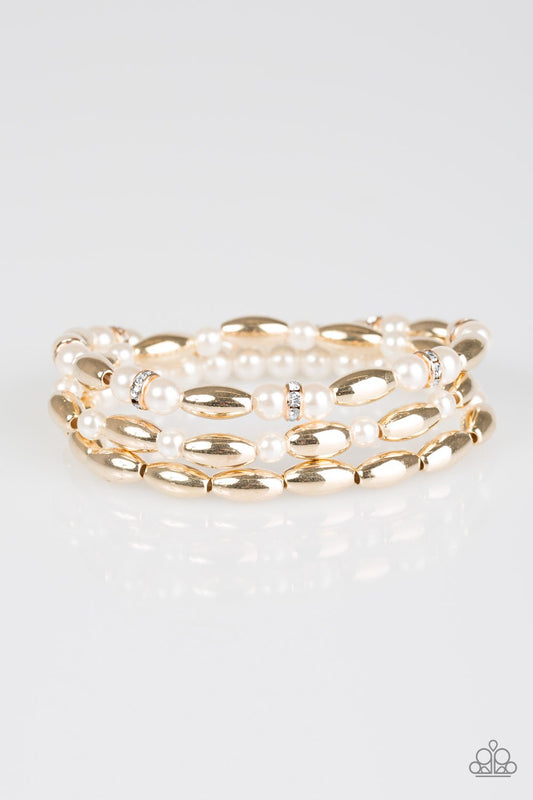 Paparazzi Bracelet ~ Chic Contender - Gold