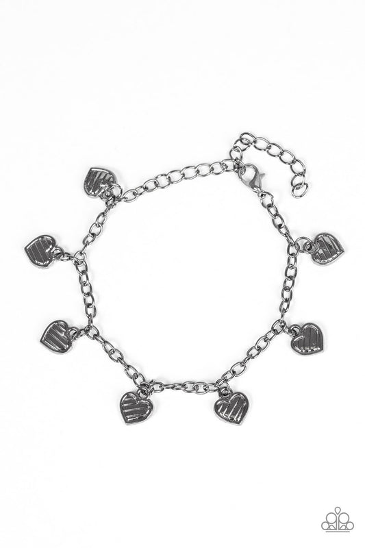 Paparazzi Bracelet ~ Straight Through The Heart - Black