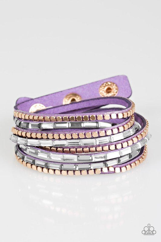 Paparazzi Bracelet ~ This Time With Attitude - Purple