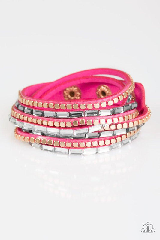 Pulsera Paparazzi ~ Esta vez con actitud - Rosa