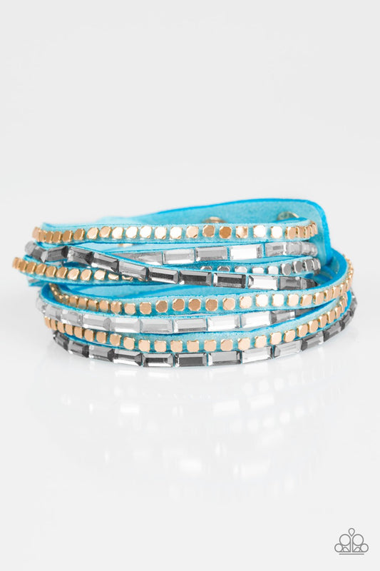 Pulsera Paparazzi ~ Esta vez con actitud - Azul