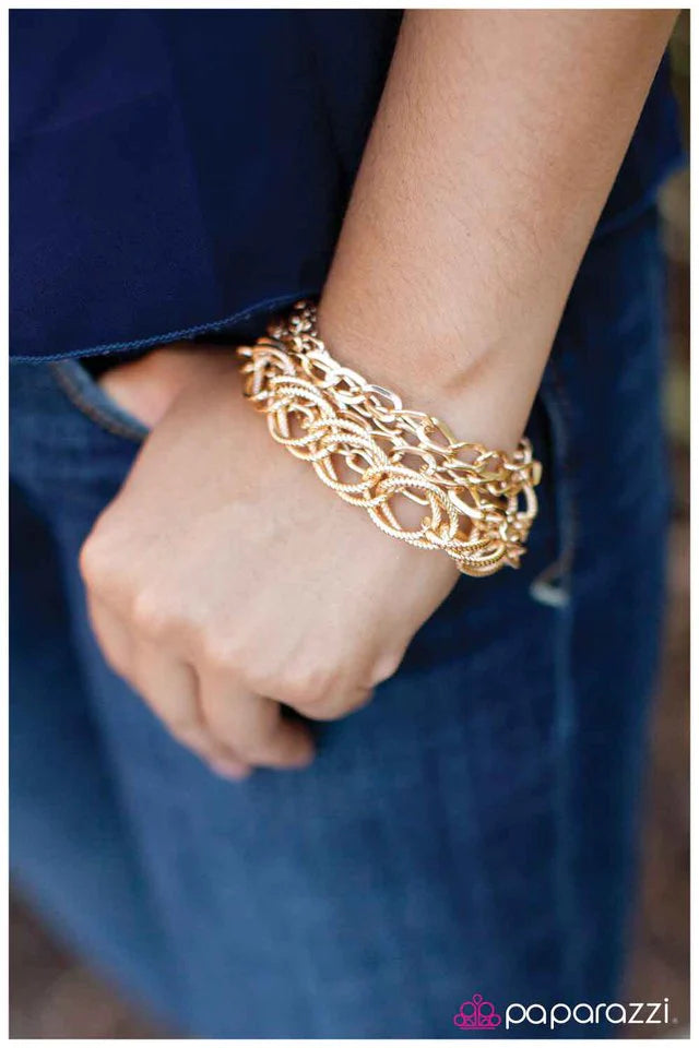 Pulsera Paparazzi ~ The Chain Gang - Oro