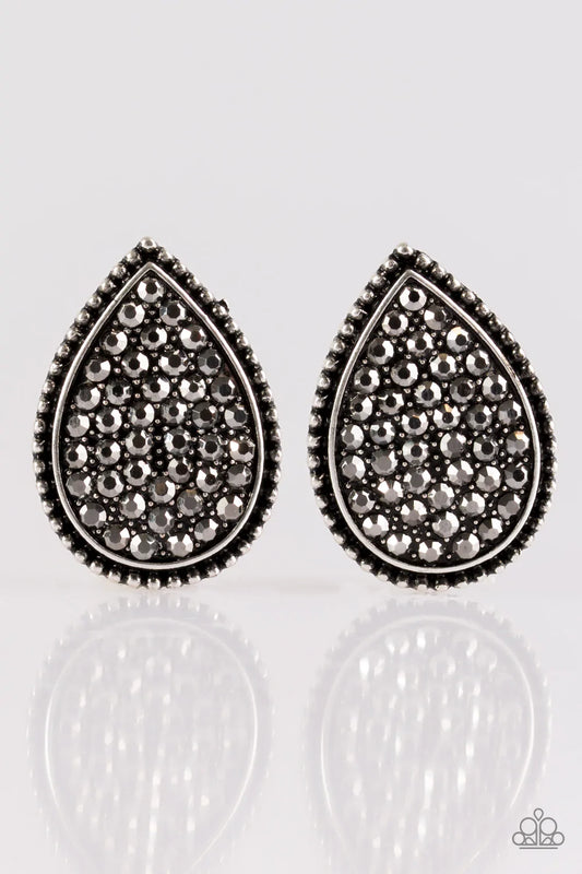 Paparazzi Earring ~ A Run For Their Money - Silver Post