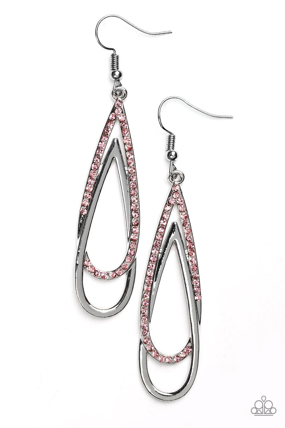 Paparazzi Earring ~ REIGN Storm - Pink