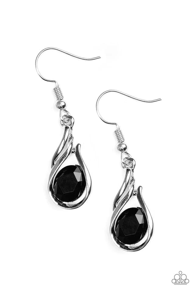 Paparazzi Earring ~ HAUTE On Your Heels! - Black