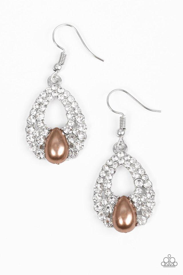 Paparazzi Earring ~ Share The Wealth - Brown