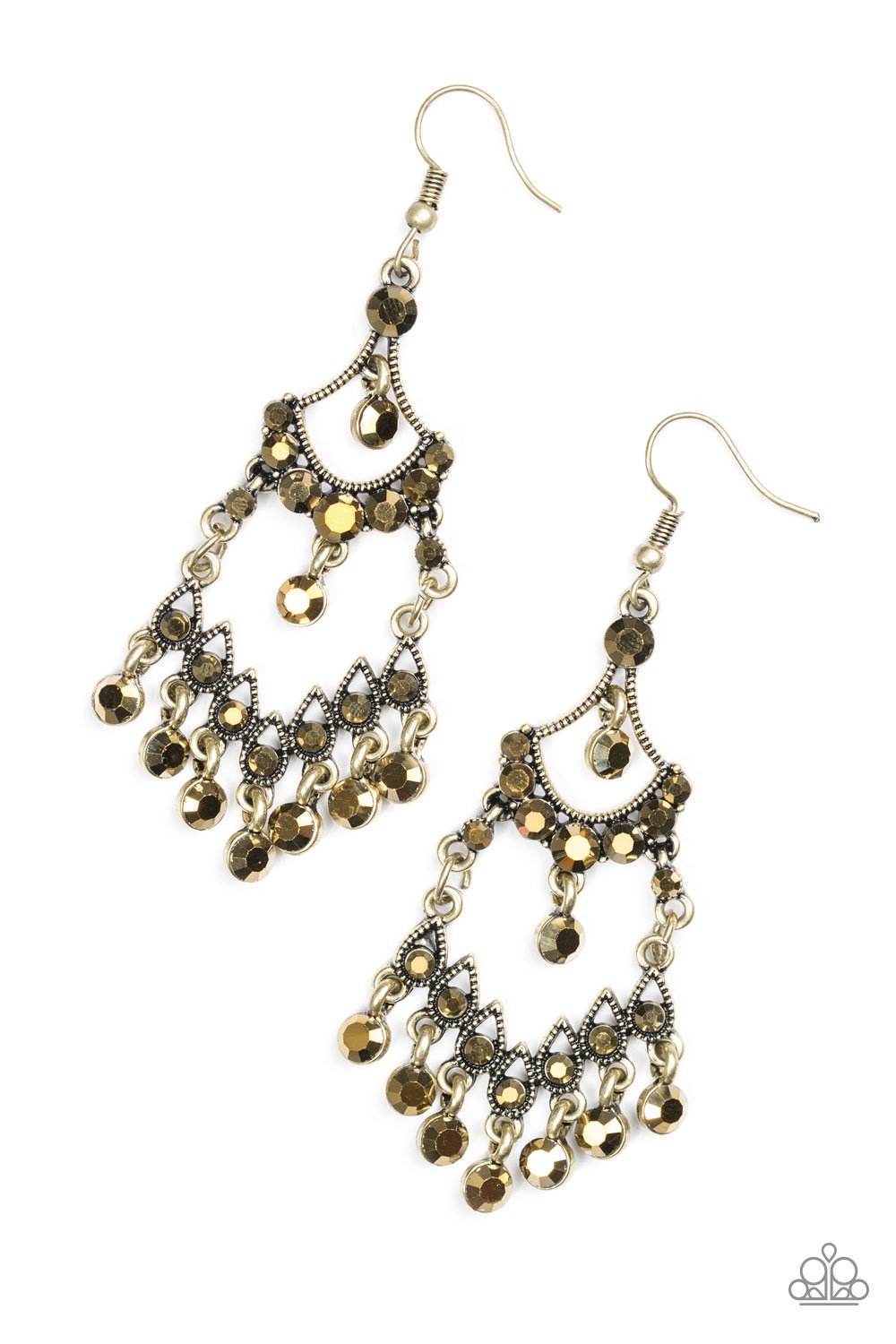 Paparazzi Earring ~ Palace Princess - Brass