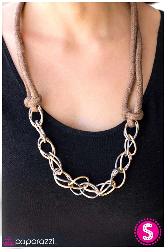 Paparazzi Necklace ~ Industrial By Design - Brown