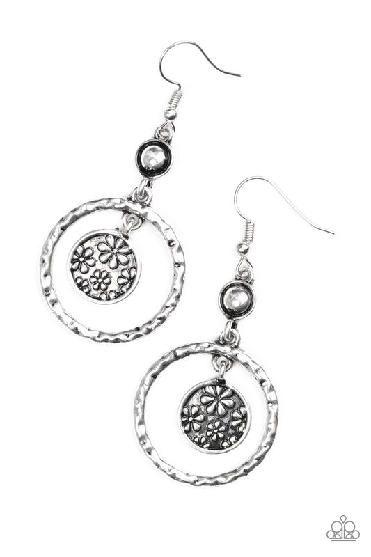 Paparazzi Earring ~ Meadow Gardens - Silver