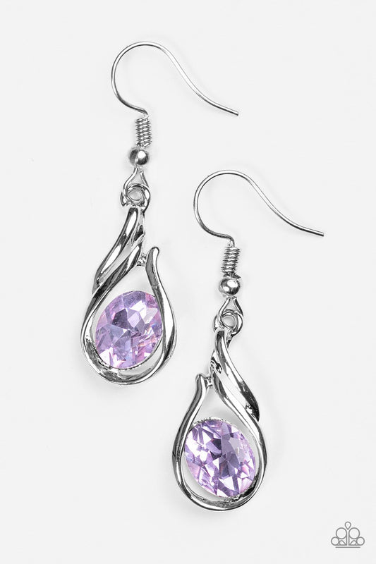 Paparazzi Earring ~ HAUTE On Your Heels! - Purple