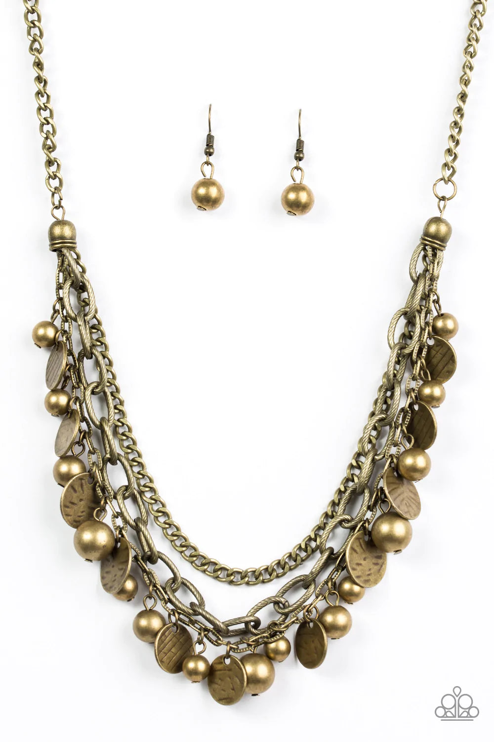 Paparazzi Necklace ~ Cast Away Treasure - Brass