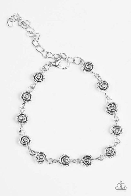 Paparazzi Bracelet ~ Rosebud Radiance - Silver