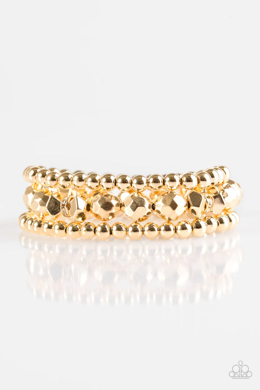 Paparazzi Bracelet ~ A HAUTE Mess - Gold