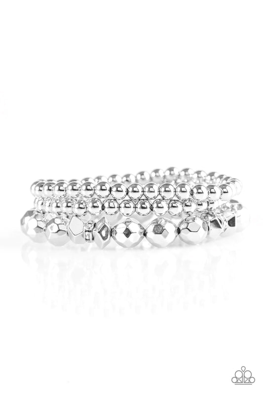 Paparazzi Bracelet ~ A HAUTE Mess - Silver