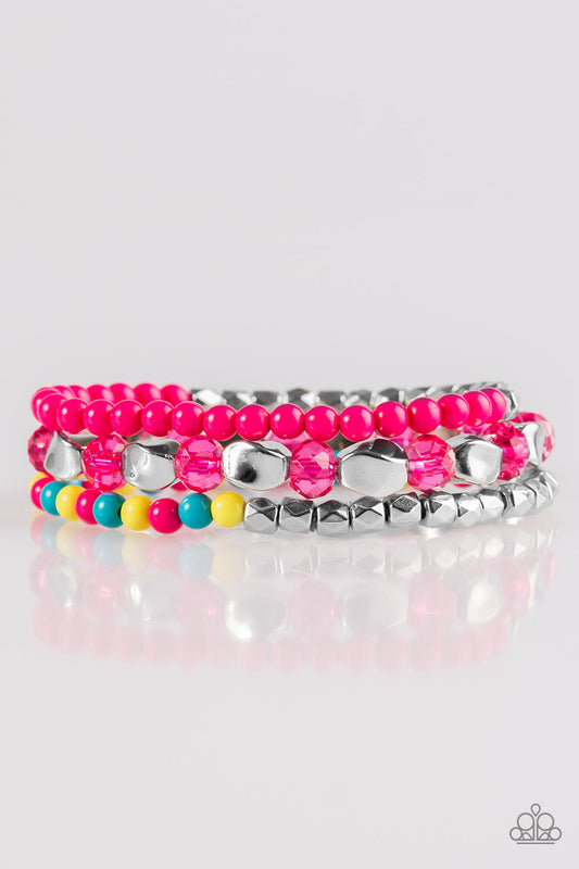 Paparazzi Bracelet ~ Beaded Bravado - Multi