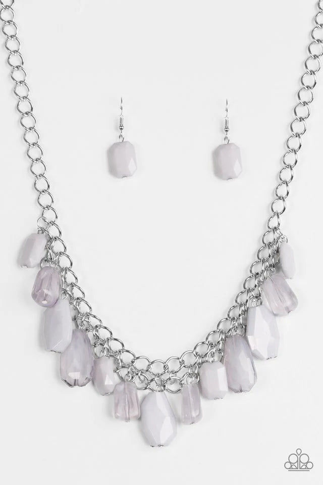 Collar Paparazzi ~ Diosa Glaciar - Plata