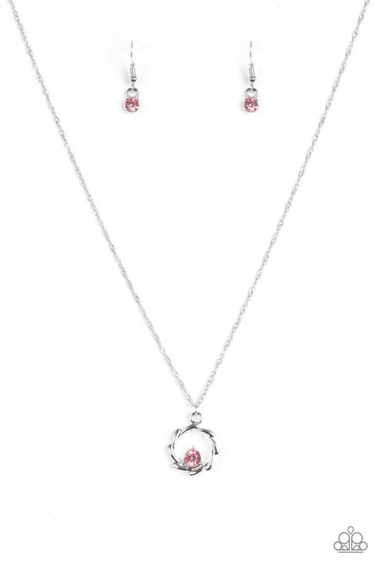 Paparazzi Necklace ~ Paint The Town In Glitter - Pink