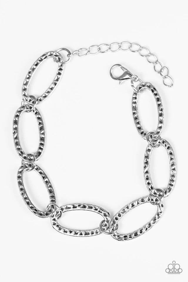 Paparazzi Bracelet ~ Lion Lair - Silver