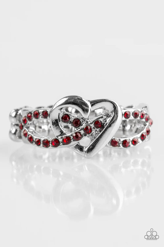 Paparazzi Ring ~ Heavenly Heart - Red