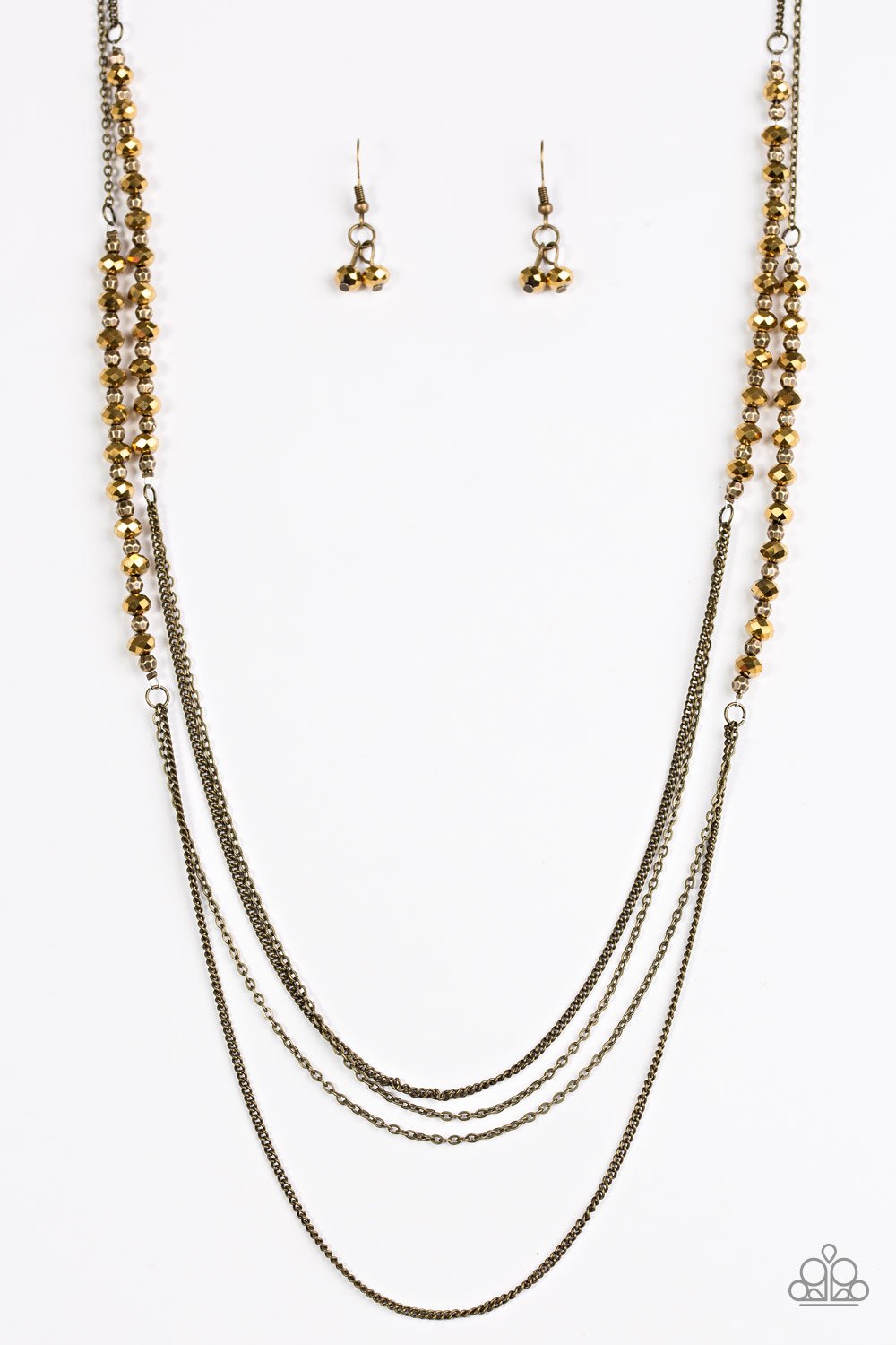 Paparazzi Necklace ~ Shimmer Showdown - Brass