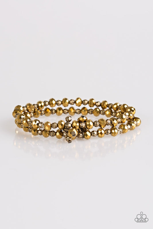 Paparazzi Bracelet ~ Sink or Shimmer - Brass