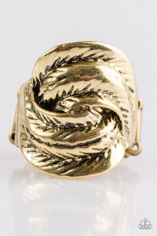 Paparazzi Ring ~ Feathers Will Fly - Brass