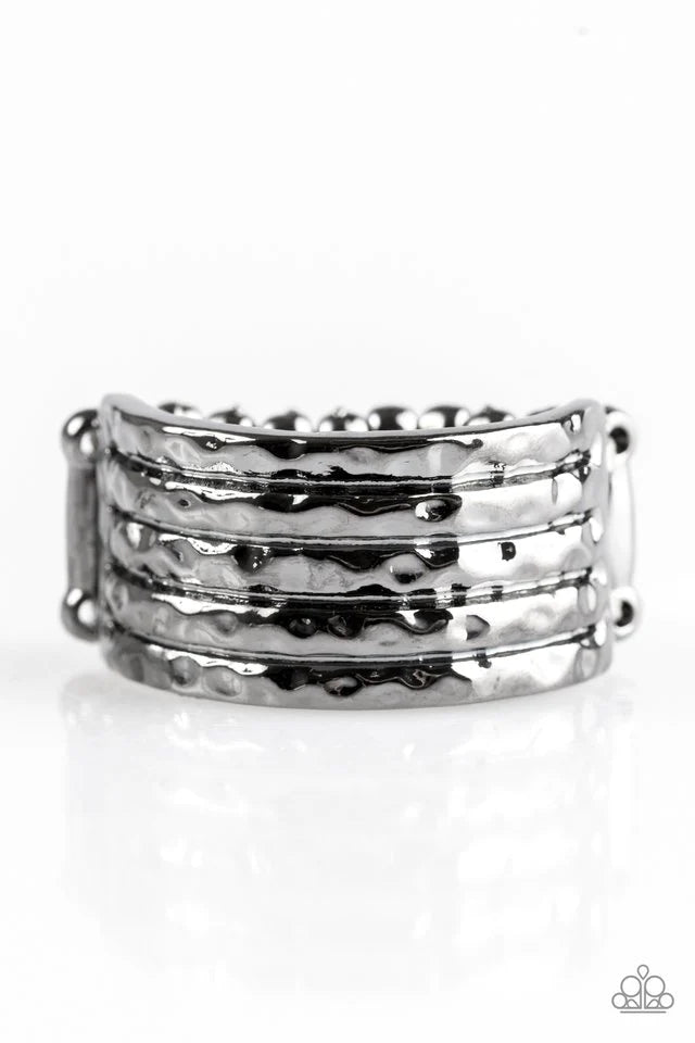 Anillo Paparazzi ~ Textura Timbre - Negro